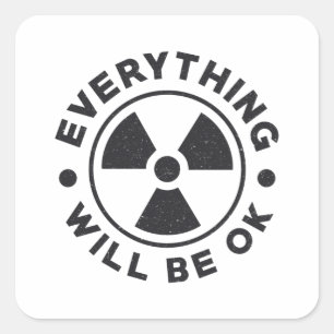 Pegatina Cuadrada Tecnólogo tecnológico de radiología todo estará bi