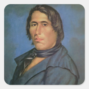 Pegatina Cuadrada TECUMSEH (1768-1813) (aceite en lona)