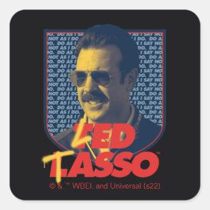 Pegatina Cuadrada Ted Lasso   Led Tasso Badge