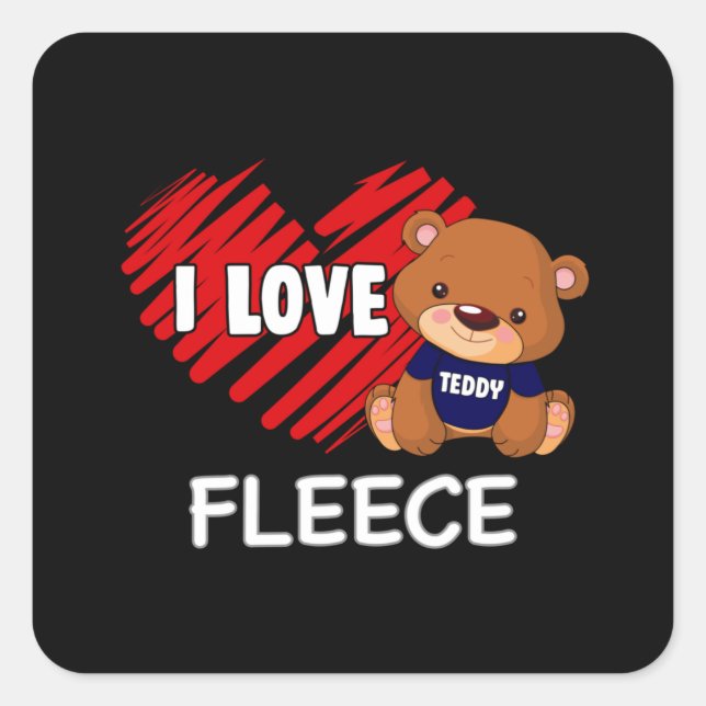 Pegatina Cuadrada Teddy Bear Cute Baby Animal Love Cuddle Gift Idea (Anverso)