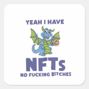 Pegatina Cuadrada Tee gráfico de Streetwear