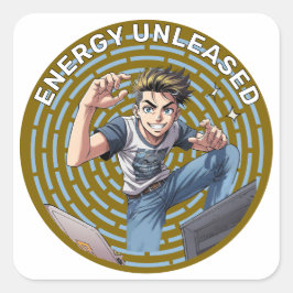 Pegatina Cuadrada teenager boy