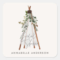 Teepee moderno follaje bohemio patio trasero elega