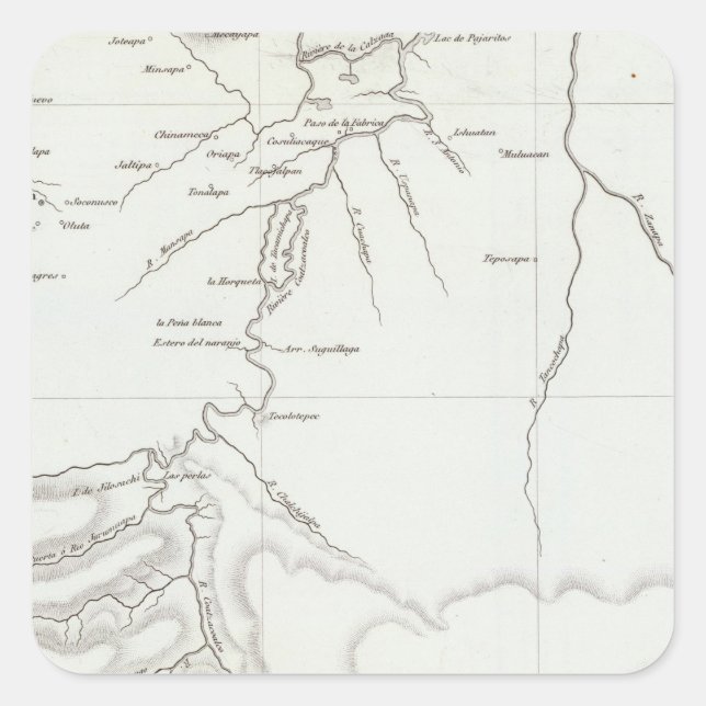 Pegatina Cuadrada Tehuantepec, México (Anverso)