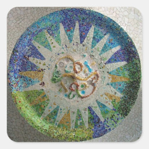 Pegatina Cuadrada Teja