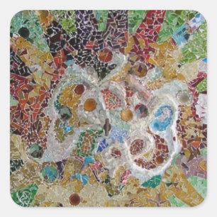 Pegatina Cuadrada Tejas