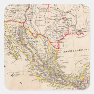 Pegatina Cuadrada Tejas, México