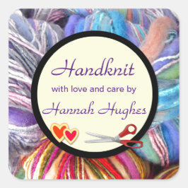 Pegatina Cuadrada Tejido