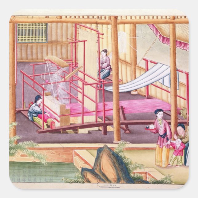 Pegatina Cuadrada Tejido (Anverso)