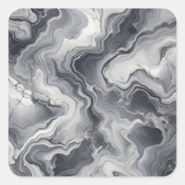Pegatina Cuadrada Tejido de mármol gris Textura Patrones sin inconve