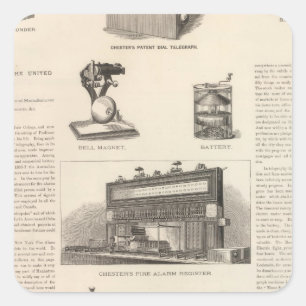 Pegatina Cuadrada Telegráfica en Estados Unidos