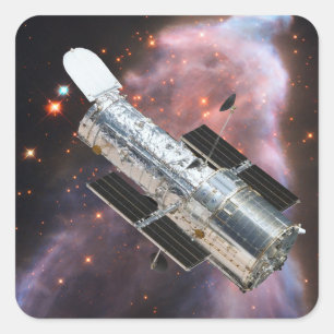 Pegatina Cuadrada Telescopio espacial Hubble