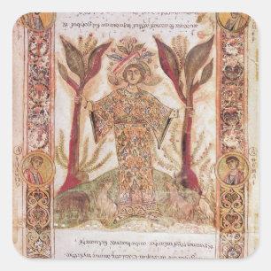 Pegatina Cuadrada Tellus, de Exultet I, c.1030