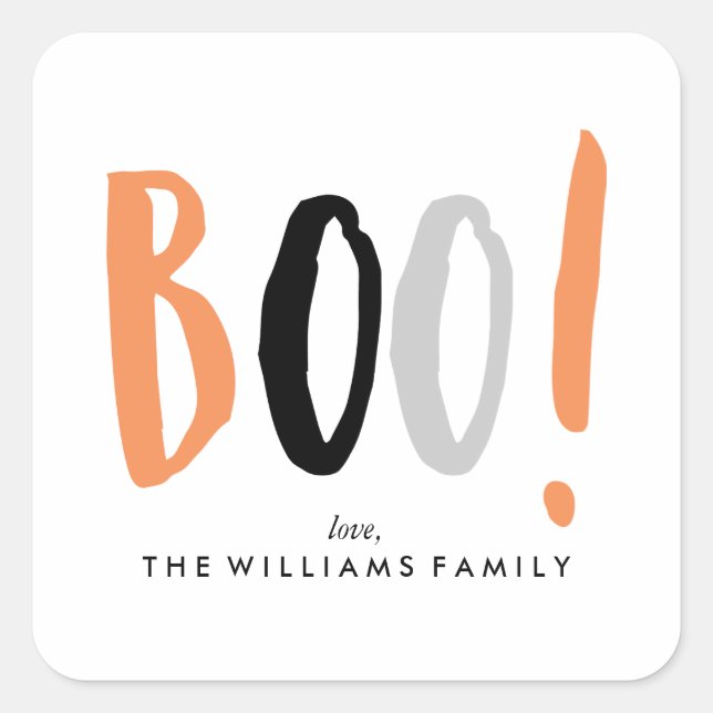 Pegatina Cuadrada Tema de Guay Halloween (Anverso)