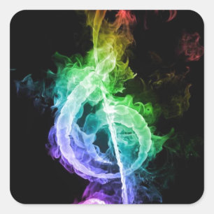 Pegatina Cuadrada tema de la música