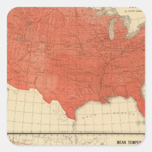 Pegatina Cuadrada Temperatura mala