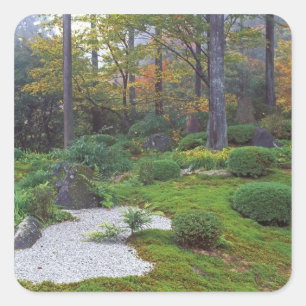 Pegatina Cuadrada Templo de Sanzen, Ohara, Kioto, Japón 2
