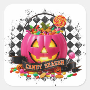 Pegatina Cuadrada Temporada de Candy