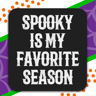 Pegatina Cuadrada Temporada de fantasía Feliz Halloween Funny Hallow