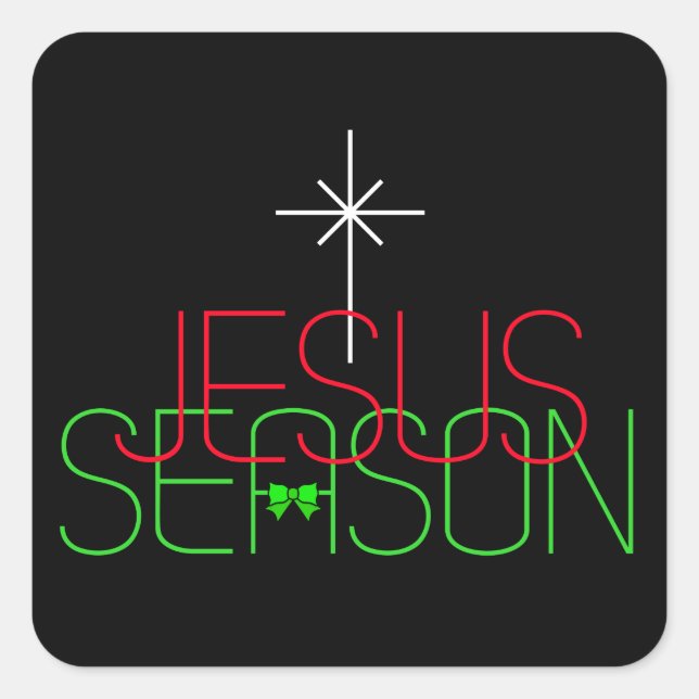 Pegatina Cuadrada Temporada de Jesús (Anverso)