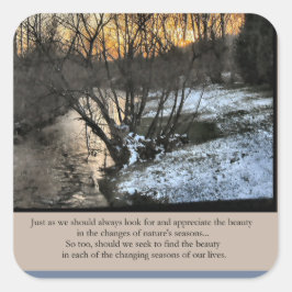 Pegatina Cuadrada Temporadas de nuestras vidas Inspiradoras