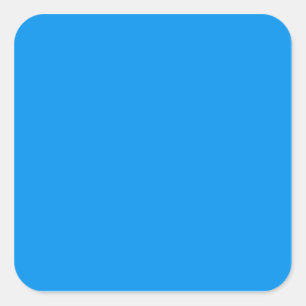 Pegatina Cuadrada Tendencia del color de la moda azul de Cerulean cl