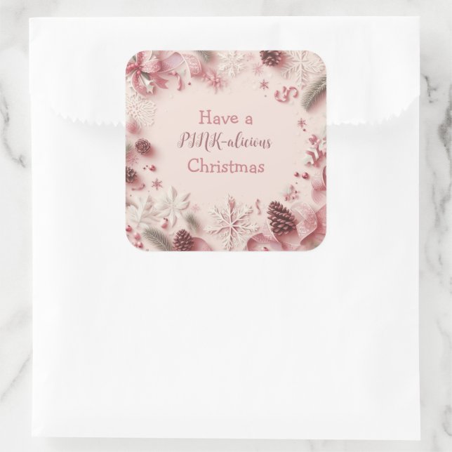 Pegatina Cuadrada Tener Navidades malintencionados (Bolso)