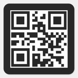 Pegatina Cuadrada Tener un buen día de código QR
