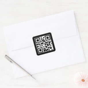 Pegatina Cuadrada Tener un buen día de código QR