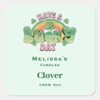 Tener un día de suerte con la vela de la tipografí