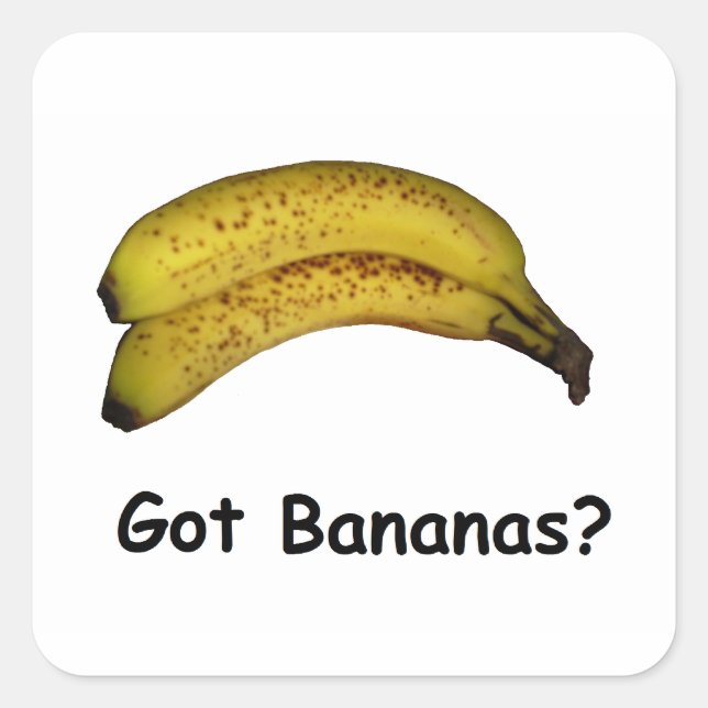 Pegatina Cuadrada Tengo bananas (Anverso)