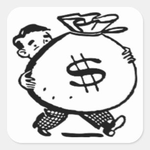 PEGATINA CUADRADA ¿TENGO DINERO?