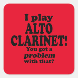 Pegatina Cuadrada Tengo Un Problema Con Ese Palo Cuadrado De Alto Cl