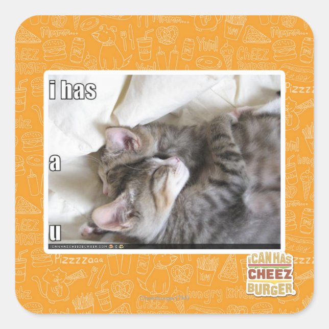 Pegatina Cuadrada Tengo una u (Anverso)