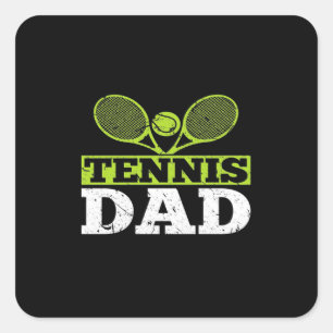 Pegatina Cuadrada Tenis Dad Tenis Lover