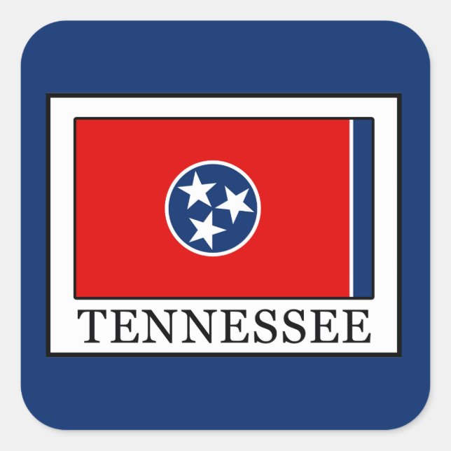 Pegatina Cuadrada Tennessee (Anverso)