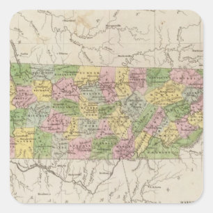 Pegatina Cuadrada Tennessee 4