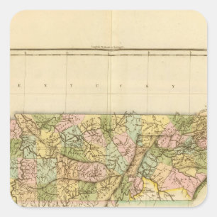 Pegatina Cuadrada Tennessee US