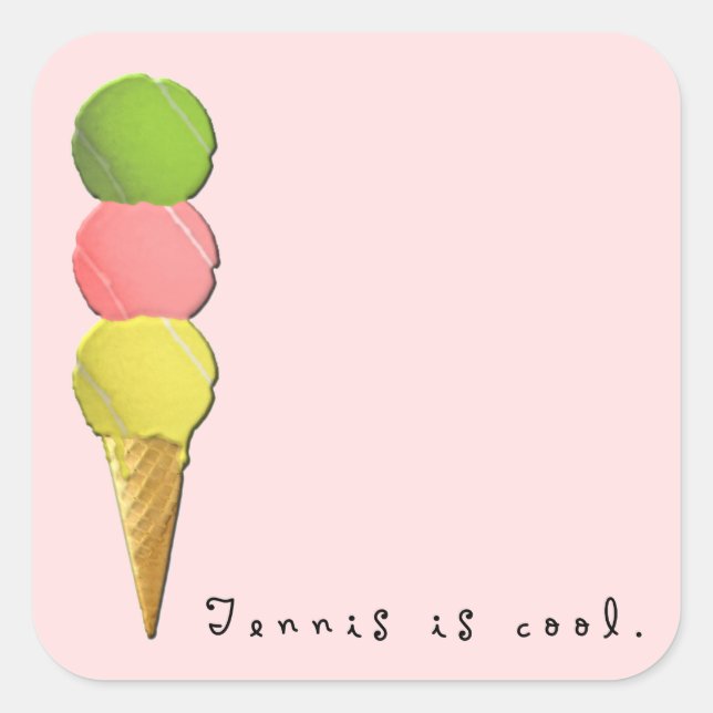 Pegatina Cuadrada Tennis Es Guay (Anverso)