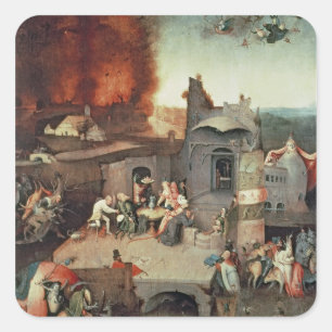 Pegatina Cuadrada Tentación San Antonio, c.1500