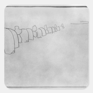 Pegatina Cuadrada Teoría de elefantes, 1 de Enrique de