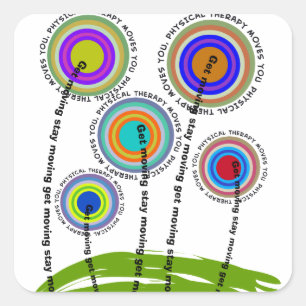 Pegatina Cuadrada Terapia Física Regalos Artsy