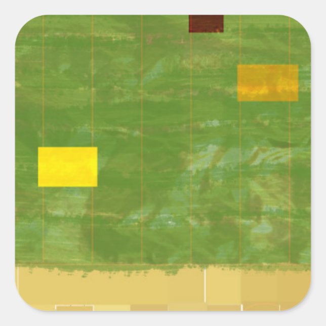 Pegatina Cuadrada Tercer día de génesis: Vegetación 2014 (Anverso)