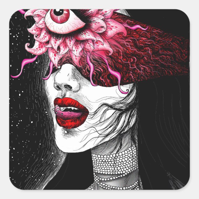 Pegatina Cuadrada Tercer ojo (Anverso)