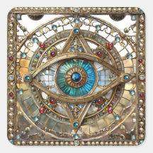 Tercer Ojo Vidrio de Ventana Ornamentado