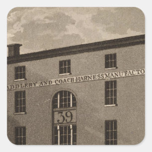 Pegatina Cuadrada Tercera calle de Filadelfia