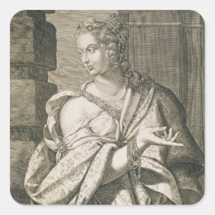 Pegatina Cuadrada Tercera esposa de Statilia Messalina de Nero
