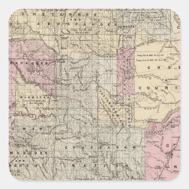 Pegatina Cuadrada Terr indio (Anverso)