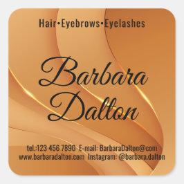 Pegatina Cuadrada Terracotta Ocher Beige Gold