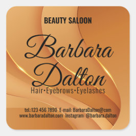 Pegatina Cuadrada Terracotta Ocher Beige Gold